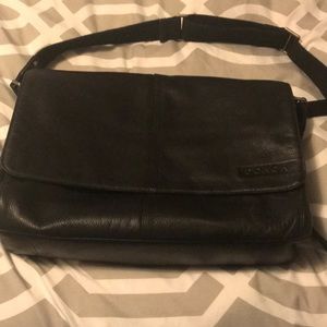 Leather Coach messenger bag